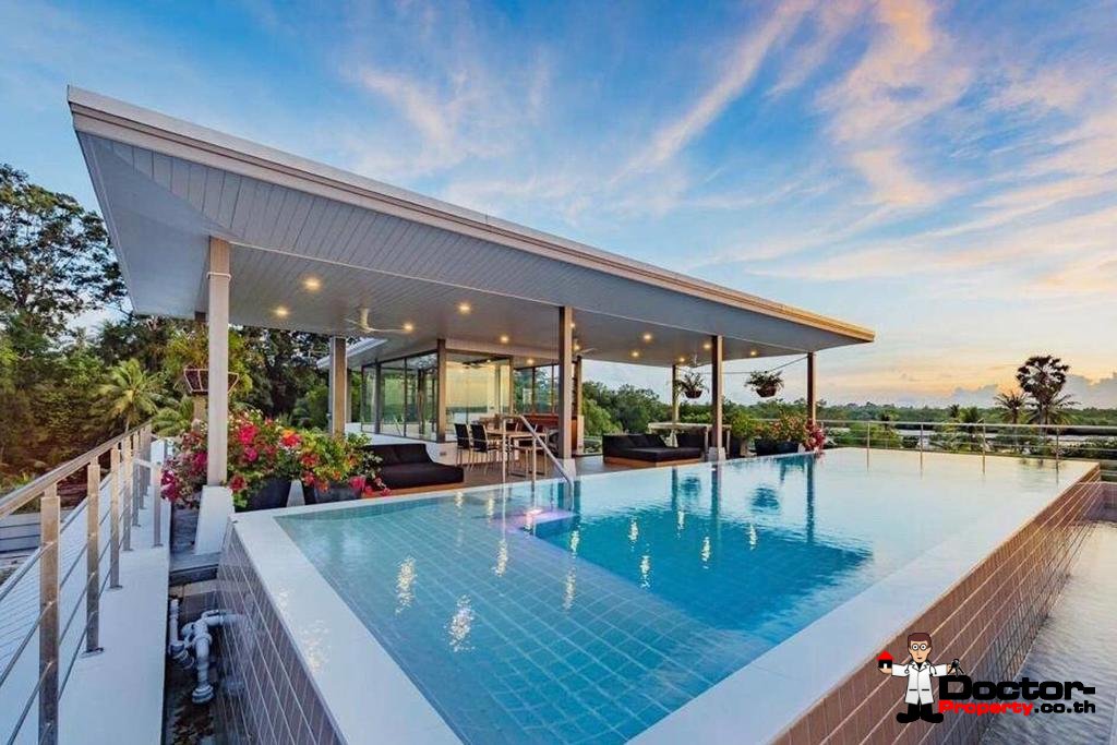 3 Bedroom Beachfront Villa - New Boat Marina Development - Mai Khao Beach - North Phuket - for sale